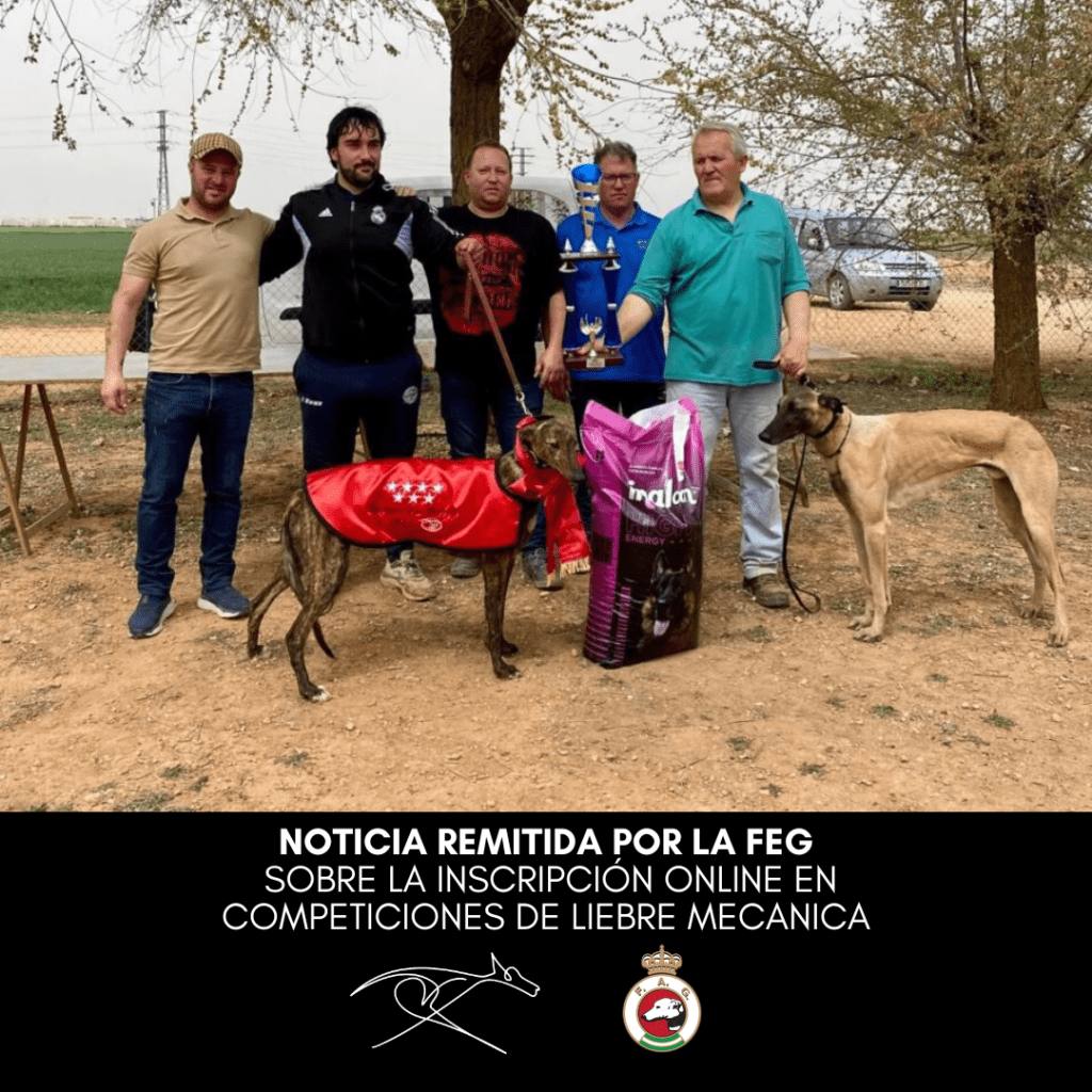 La inscripción online en competiciones de liebre mecánica está ya disponible.