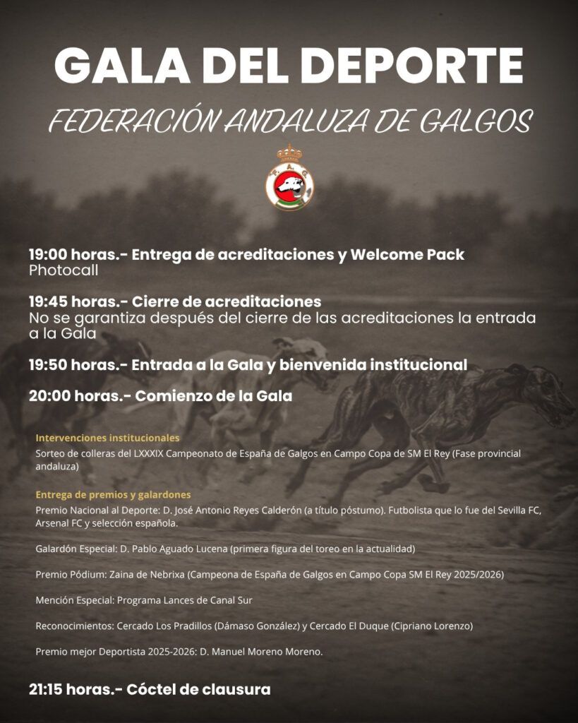 Gala del Deporte 2026, actos